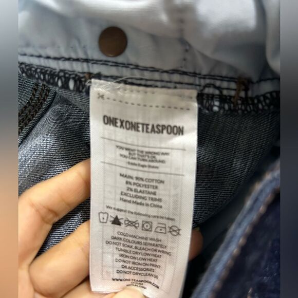 One Teaspoon Skinny Jeans Raw Hem - Picture 8 of 9
